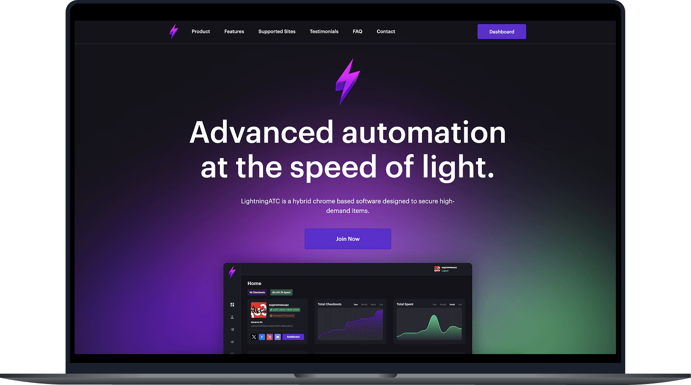 Lightning Extension — Advanced Browser Automation & Reverse Engineered Checkout System